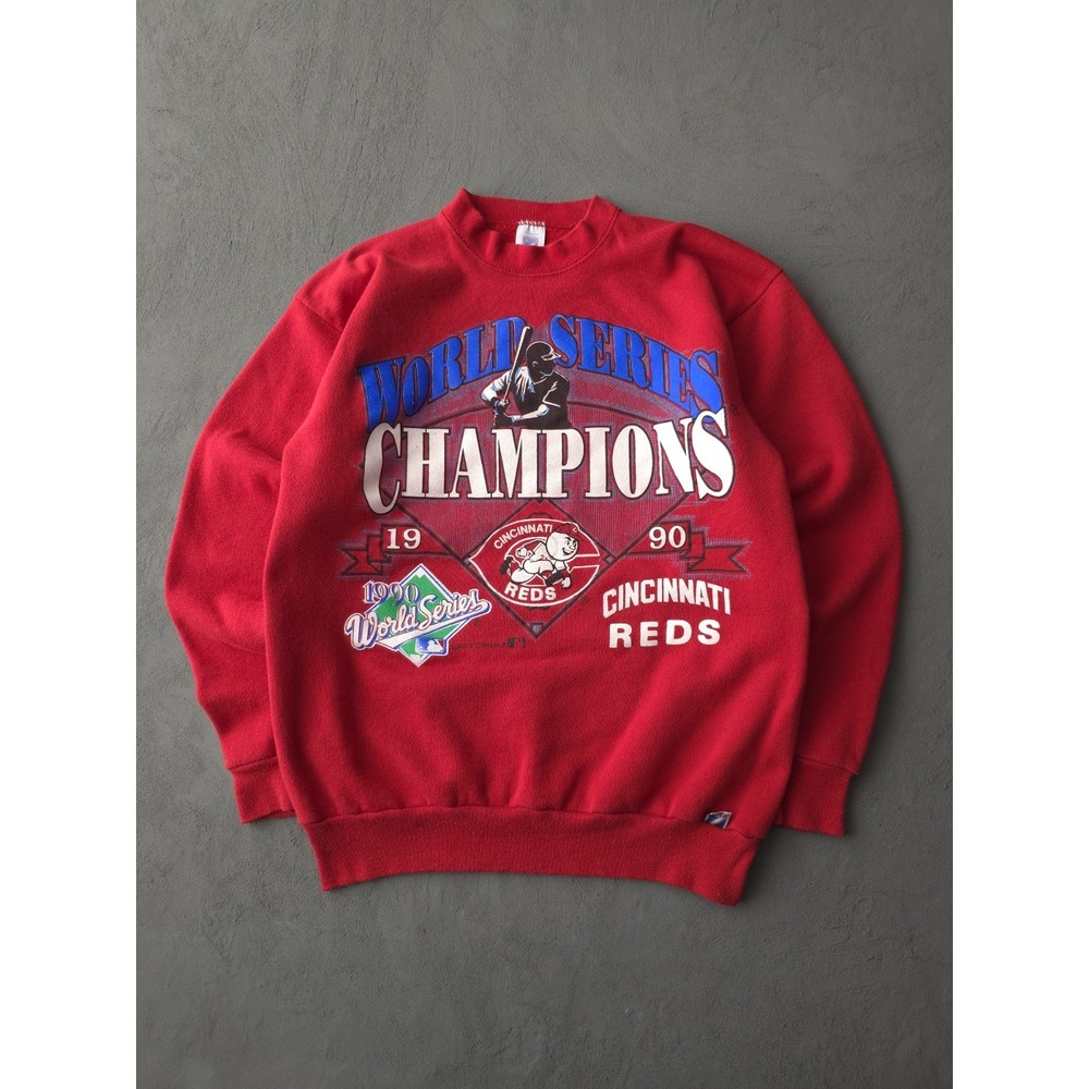 Vintage 1990 Cincinnati Reds MLB World Series Champions Logo 7 Sweatshirt L